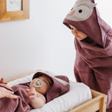 Perlimpinpin Baby Hooded Towel Owl