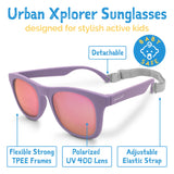 Jan & Jul Polarized Sunglasses Urban Dusty Purple w/aurora lens