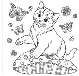 Cute and Curious Cats Artist's Coloring Book
