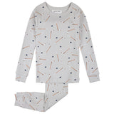 Petit Lem 2pc Pajama Set Hockey Print on Grey