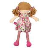 Tikiri Toys Fran the Light Brown Hair Doll with Dark Pink & Green Dress
