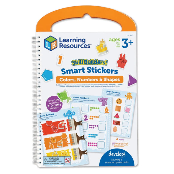 Learning Resources 5513 Skill Builders! Smart Stickers - Numbers & Shapes