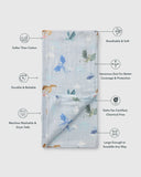 Loulou Lollipop Muslin Swaddle - Magical Dragons