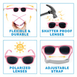 Jan & Jul Polarized Sunglasses Urban Peachy Pink w/black lens
