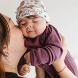 Perlimpinpin Bamboo Knotted Hat Floral Patch Size 1-3 Months