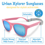 Jan & Jul Polarized Sunglasses Urban Peachy Pink w/aurora lens