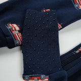 Petit Lem Rib Convertible Sleeper Fire Truck Print
