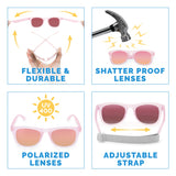 Jan & Jul Polarized Sunglasses Urban Frosty Lavender w/aurora lens