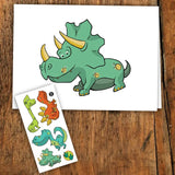 Pico Tatoo Greeting Card & Tattoo - Dinosaur 703