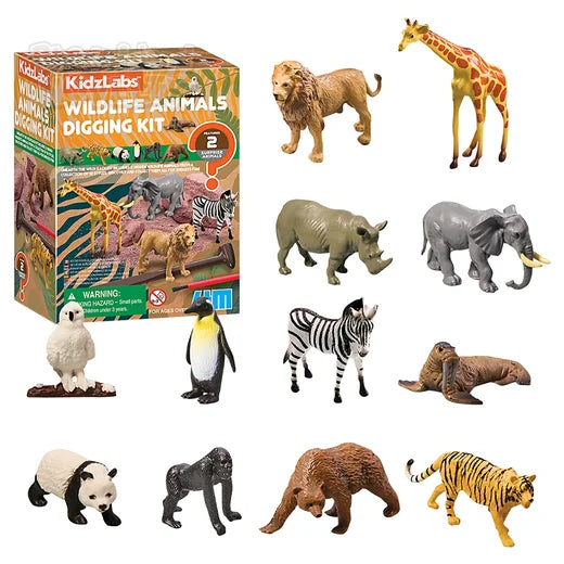 4m 3481 KidzLabs Wild Life Animal Digging Kit – Klubhouse for Kids
