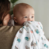 Perlimpinpin Cotton Muslin Swaddle Turtles