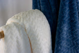 Juddlies Jacquard Flannel Blanket Navy