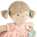 Tikiri Toys Pia Light Brown Hair Doll in Peach & Blue Dress