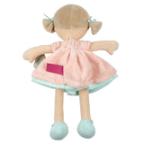 Tikiri Toys Pia Light Brown Hair Doll in Peach & Blue Dress