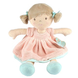 Tikiri Toys Pia Light Brown Hair Doll in Peach & Blue Dress