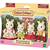 Calico Critters 2028 Chocolate Rabbit Family