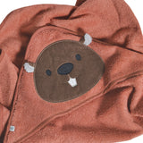 Perlimpinpin Baby Hooded Towel Beaver
