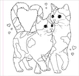 Cute and Curious Cats Artist's Coloring Book