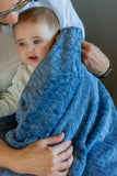 Juddlies Jacquard Flannel Blanket Navy