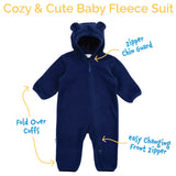 Jan & Jul Baby Fleece Bunting Suit Navy