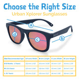 Jan & Jul Polarized Sunglasses Urban DARK Navy w/aurora lens