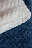 Juddlies Jacquard Flannel Blanket Navy