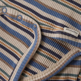 MinyMo FINAL SALE Bodysuit LS Rib Blue Stripe