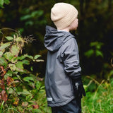 Calikids Fleece-lined Rain Jacket S2480 Charcoal
