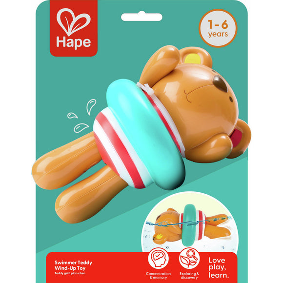 Hape E0204 Swimmer Teddy Wind-Up Toy