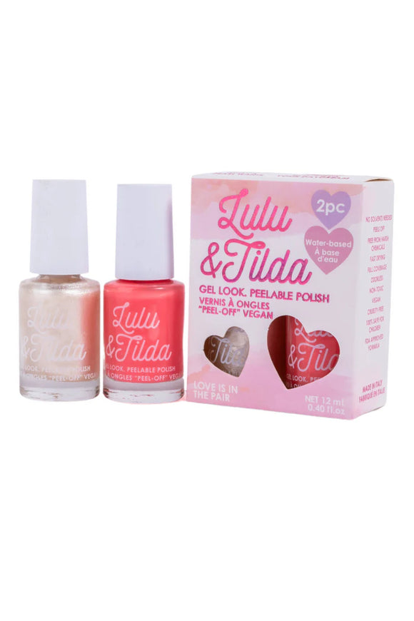 Great Pretenders 95204 Lulu & Tilda Peelable Nail Polish Set - Love is in the Pair
