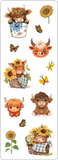 Highland Cows Sticker Set