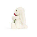 Jellycat Cream Bunny with Rose   *Coming Soon