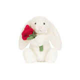 Jellycat Cream Bunny with Rose   *Coming Soon