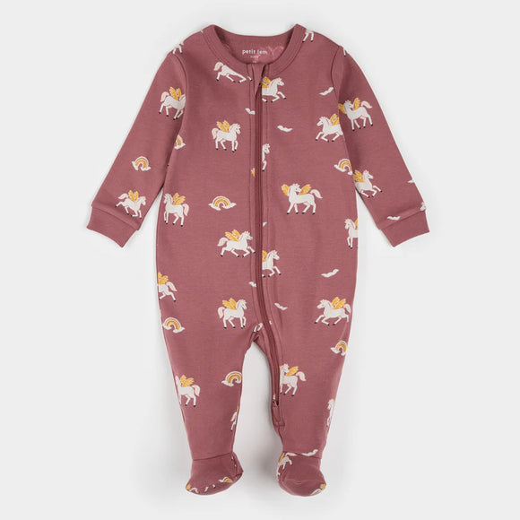 Petit Lem Sleeper Rainbow Pegasus on dark pink