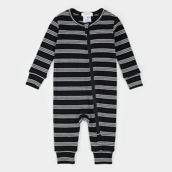 Petit Lem Rib Sleeper Black Striped