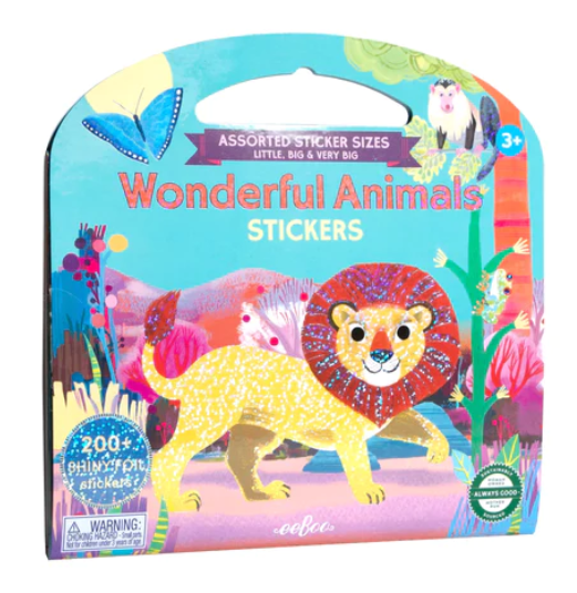 eeboo Wonderful Animals Shiny Stickers Book
