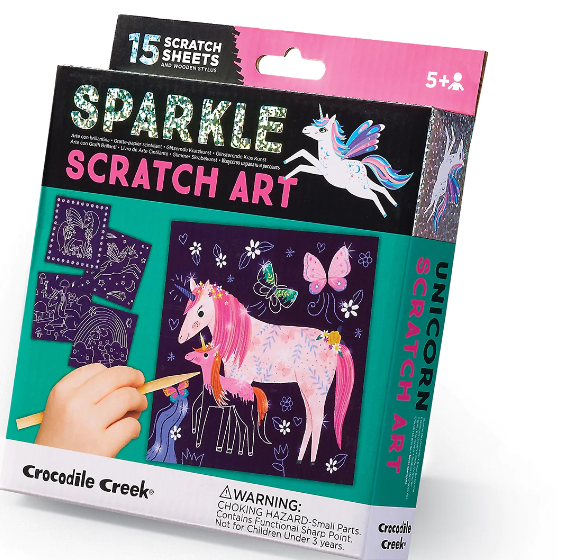 Crocodile Creek Sparkle Scratch Art Unicorn 75352