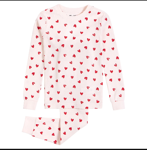 Petit Lem 2pc Pajama Set Hearts Print Kids