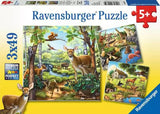 Ravensburger 3x49pc Puzzle 09265 Forest/Zoo/Domestic Animals