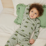 Petit Lem 2pc Pajama Set Recycling Truck on fall green KIDS'