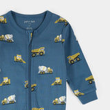 Petit Lem Sleeper Construction Truck on cobalt blue