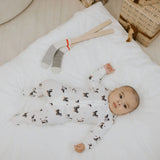 Petit Lem Sleeper - Hockey Dogs on Off-White LunaKnit