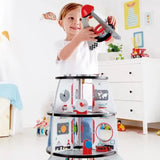 Hape E3021 Four-Stage 20 Piece Durable Wooden Rocket and Spaceship