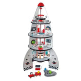 Hape E3021 Four-Stage 20 Piece Durable Wooden Rocket and Spaceship