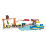 Hape E3791 Lift & Load Harbour Rail Set