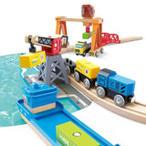 Hape E3791 Lift & Load Harbour Rail Set