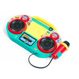 Hape E0703 Sing-Along Pixel Boombox Karaoke Toy Machine with Microphone