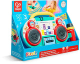 Hape E0703 Sing-Along Pixel Boombox Karaoke Toy Machine with Microphone