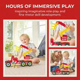 Hape E3090 Siren & Lights Toy Fire Truck