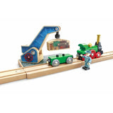 Hape E3741 Wooden Retro Train & Station Set